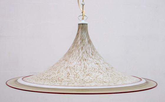 Image 1 of Lustre italien moderne du Mid Century Hat en verre de Murano, 1970