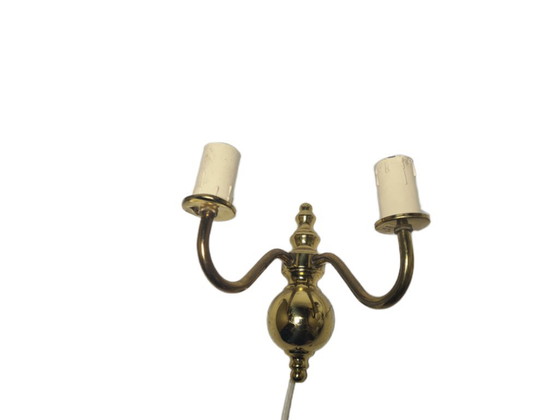 Two-Armed Wall Lamp, Sweden, 1970s – Wall lights, Brass (photo 4 of 8)