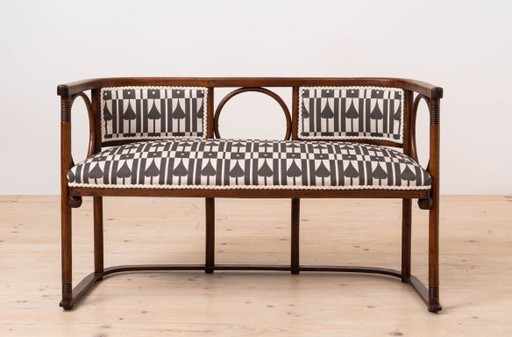 Banco O Settee De Madera Curvada De La Secesión Vienesa Atribuido A Josef Hoffmann, Circa 1910
