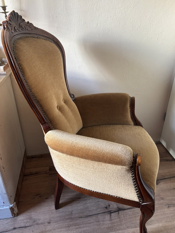 Image 1 of poltrona da salotto antica Rococò/Luigi XV – poltrona elegante, condizioni eccellenti