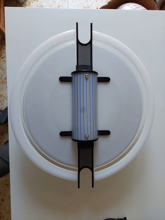 Image 1 of Lampada da soffitto in vetro di Murano, stile postmoderno anni '70, ambientata nell'era spaziale.