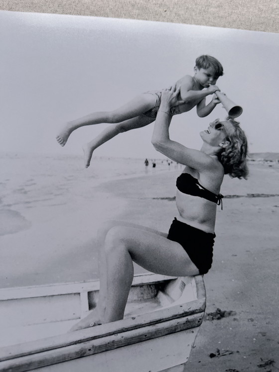 Image 1 of 1X Fine Art Mid Century Zandvoort Op Het Strand, 1953