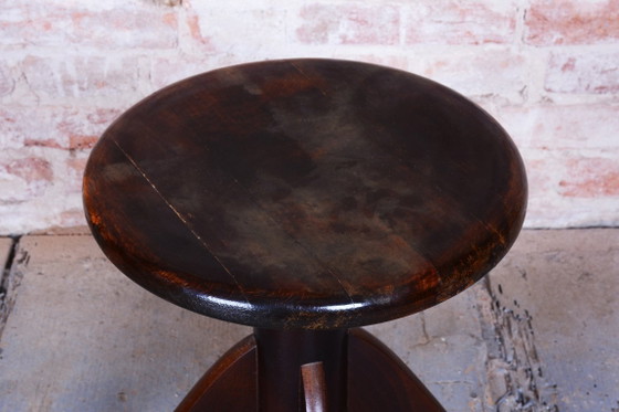Taburete de piano Mid-Century restaurado, Haya, repulido, Checo, años 40 – Metal, Wood (photo 6 of 10)