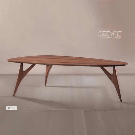 Image 1 of GREYGE TED Sculptural Dining Table in Solid Italian Walnut – Handmade Design