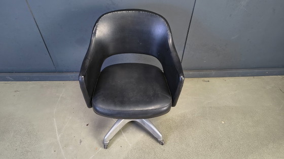 Mid Century Desk Chair, 1950s – Office chairs, Metal, Skai (photo 12 of 12)
