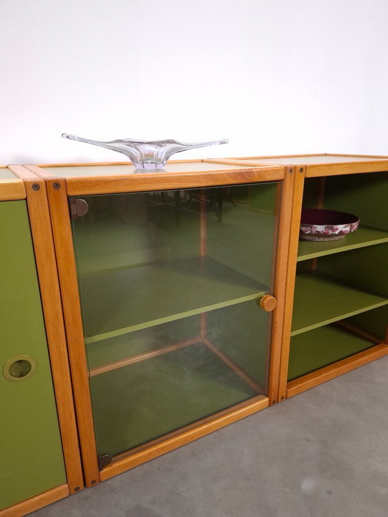 Design Flötotto Profilsystem Mobile modulare – 4 parti – Faggio verde, Mobile 1 – Credenze, Glass, Wood (photo 12 of 24)