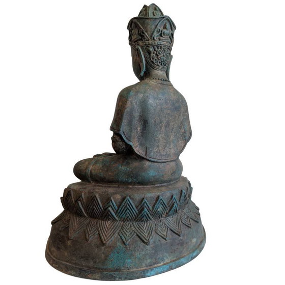 Khmer Lokeshvara (Avalokiteshvara) con kundika – bodhisattva in bronzo, lotto 150 – Sculture, Bronze (photo 6 of 10)