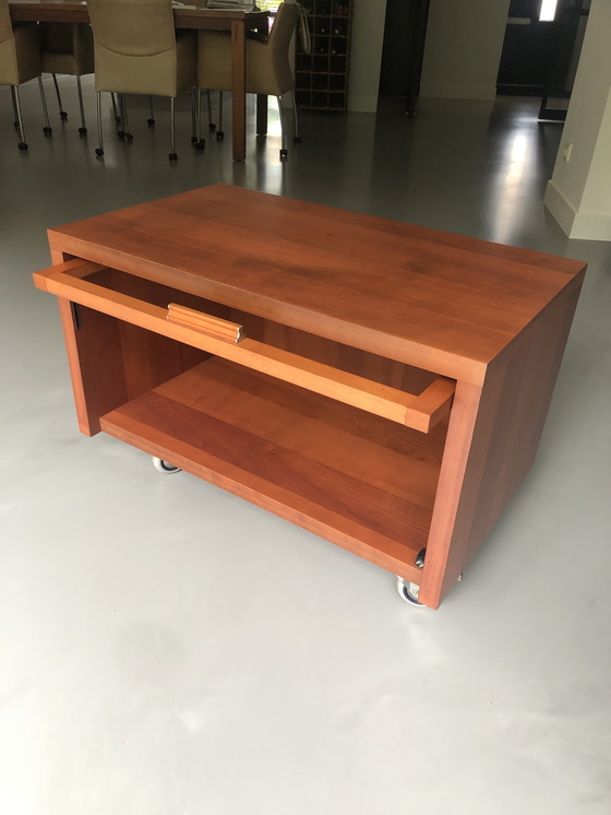 Image 1 of TV or Music Cabinet of Italian Design on Wheels