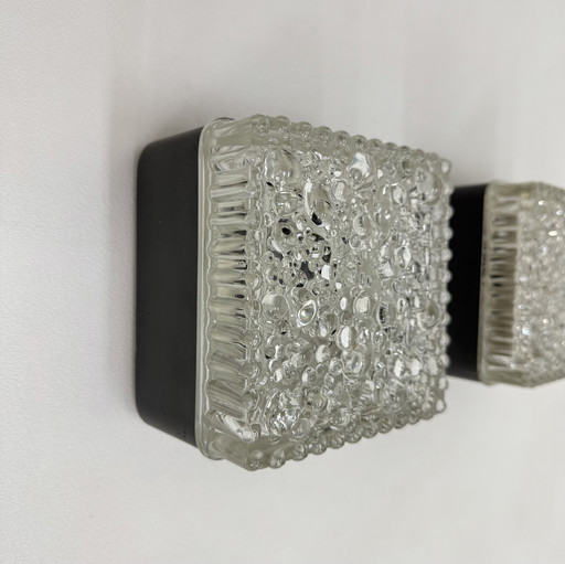 Set of 2 Staff Leuchten Bubble Glass Wall Lamps, 1970s Germany
