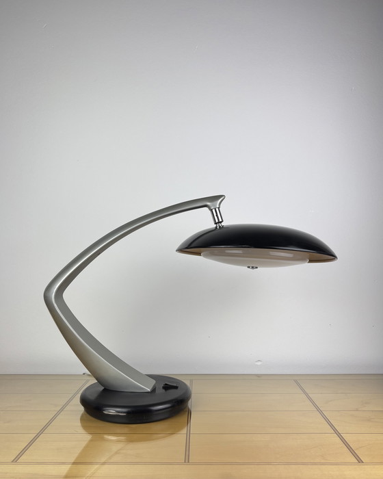 Image 1 of Brutalist Fase Boomerang 64 Table Lamp by Luis Pérez de la Oliva 1960s-1970s Desktop Lamp, Mid-Century, Space Age, Industrial De