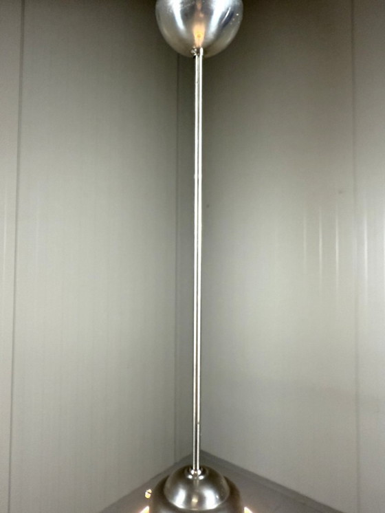 Image 1 of Art-Deco-Pendelleuchte aus Buntglas