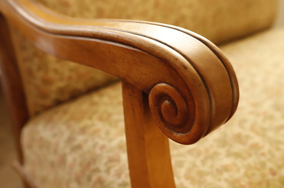 Image 1 of Vintage Salon Sofa Set with Floral Upholstery 