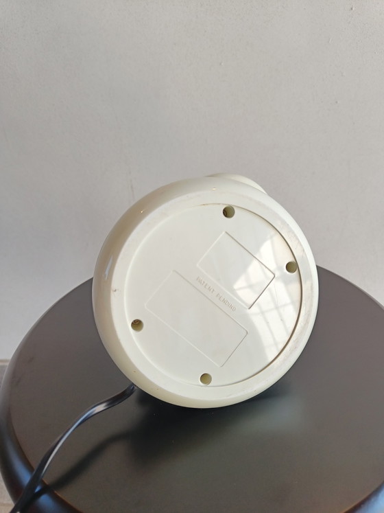 Image 1 of Vintage Space Age Table Lamp in White Plastic and Chrome, Italy 1970s/1980s