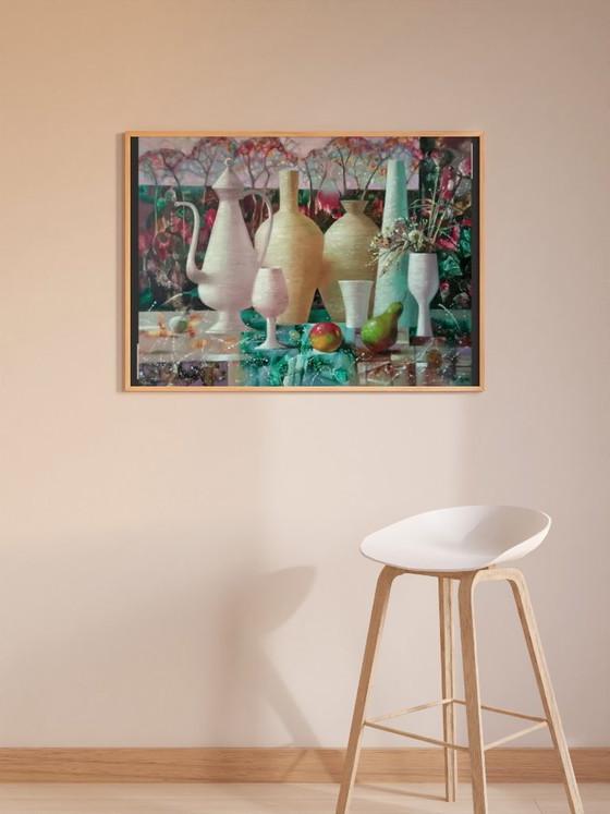 Original Oil Painting Abstract Expressionism Autumn Still Life – Paintings & Drawings, Canvas (photo 3 of 8)