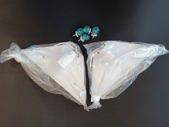 Image 1 of Set van twee luxe wandlampen - Murano glas van Sylcom Italia - Art Deco - Handgemaakt - Gemaakt in Italië - Nieuw