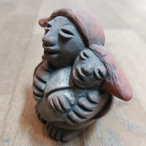 Ernesto Duran Artiste d'influence précolombienne - petite statue en terre cuite