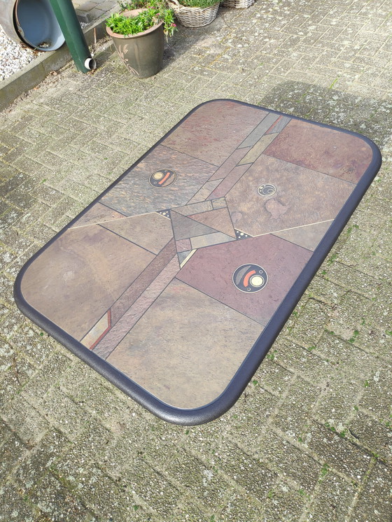 Image 1 of Tavolino da caffè brutalista in mosaico firmato da Paul Kingma, Paesi Bassi, anni '80