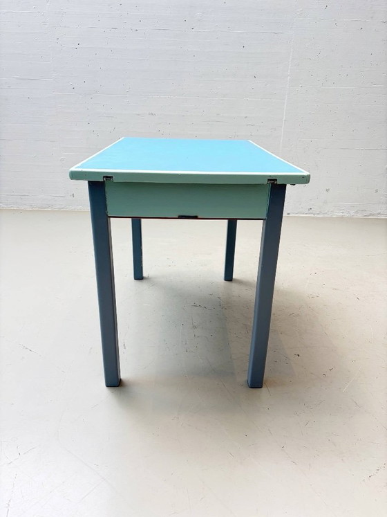 Vintage Kitchen Table Set with two Stools, 1960s – Dining tables, Wood (photo 15 of 20)