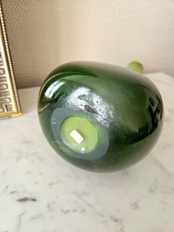 Image 1 of Large Art Nouveau Soliflore Vase Signed BENDOR Multi-layered Glass Acid-Etched Collector's Item 35cm