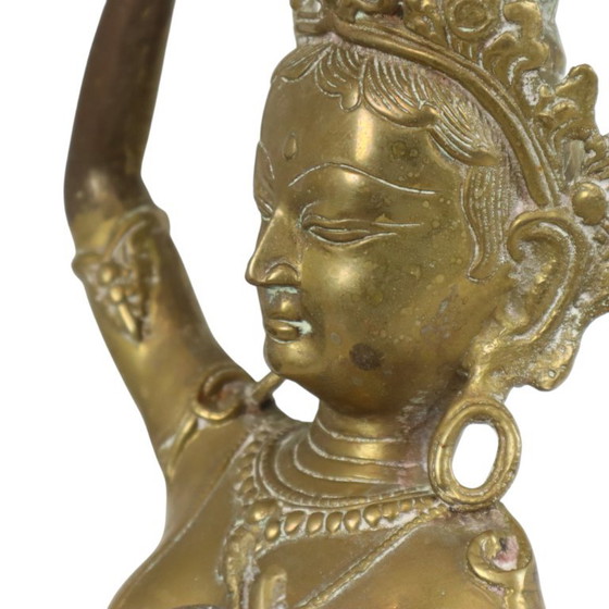 Grande statua di Mayadevi in ​​ottone, Madre di Buddha, 52 cm – Sculture, Brass (photo 7 of 14)