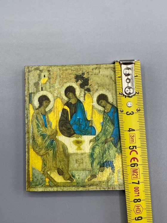 Rublev's Trinity Miniature Icon on Wood – Decorative Objects, Brass (photo 3 of 4)
