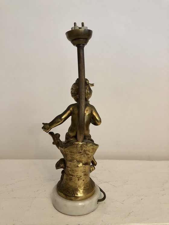 Image 1 of Lampe De Table Style Art Nouveau Signée Lf Moreau