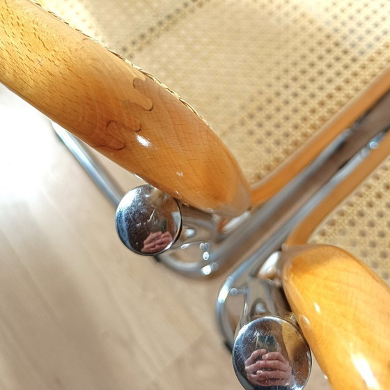 Set van 4 Cesca Stoelen van Marcel Breuer - Made in Italy – Eetkamerstoelen, Wood, Vintage (photo 6 of 8)