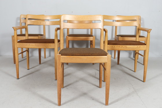 Image 1 of 6er Set Stühle/Esszimmerstühle Von H.W. Klein Für Bramin, Dänemark, 1970er Jahre