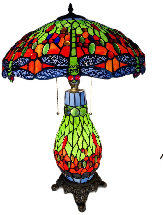 Image 1 of Wunderschöne Tischlampe im Tiffany-Stil 69x45