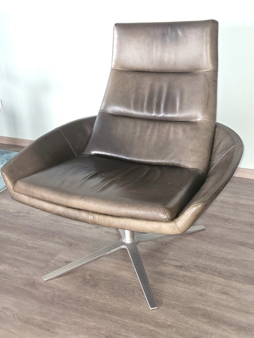 Sillón Montis Hugo Vintage cuero marrón