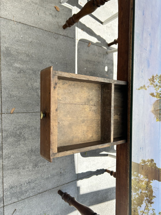 Image 1 of Notenhouten eettafel in boerderijstijl (Frankrijk, jaren 1830) - 6 personen