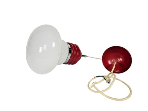 Tronconi - Enrico Tronconi - 'Bulb lamp' - opaline - chroom - Italie - 1970's