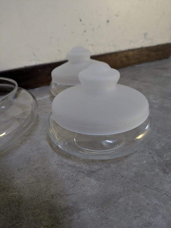 Image 1 of Koekjes schaal en bonboniere - Jaques Boon glasfabriek Leerdam 