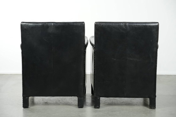 Image 1 of 2 x Einzigartige, besondere, elegante Kuhfell-Sessel mit Lederbeinen