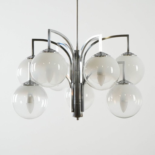 Chandelier, Murano glass, Italian design, 1970s, manufactured in Italy