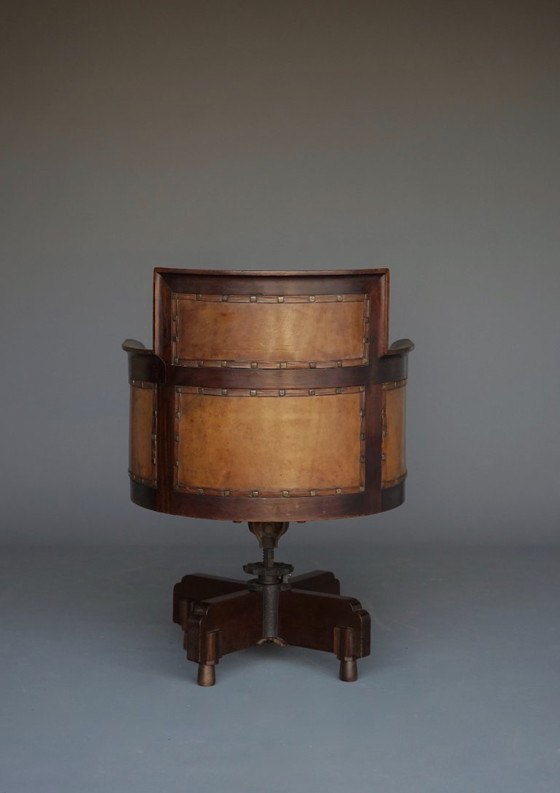 Image 1 of Impresionante silla de escritorio de la Escuela de Ámsterdam o Art Déco, década de 1920