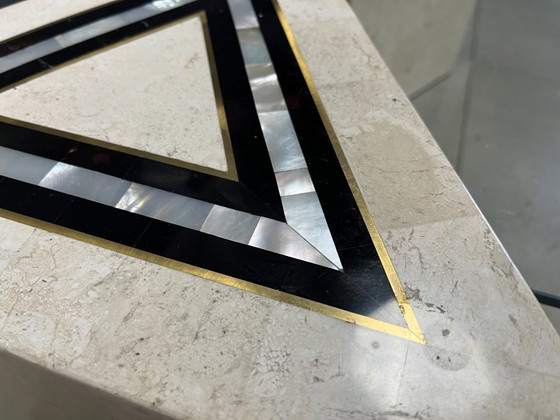 Image 1 of Table basse vintage en mosaïque et nacre, années 1980