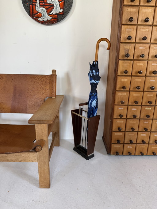 Vintage Messing & Teak Paraplubak ‘60