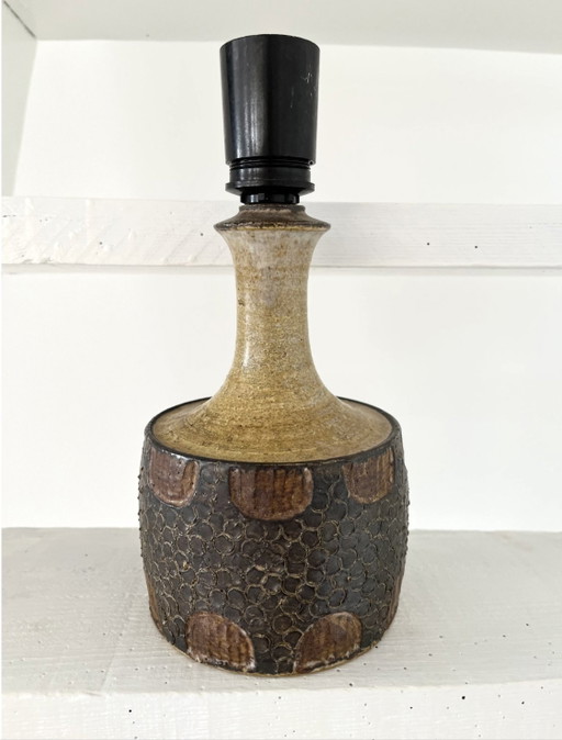 Jette Hellerøe Lampe de table/ pied de lampe, Vintage danois, fait main, Studio Ceramic, 1970S