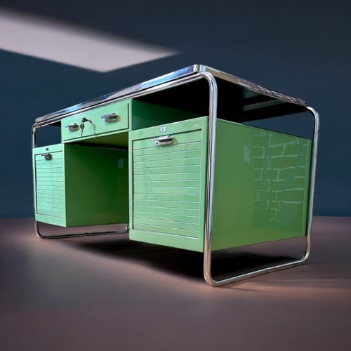 Bauhaus Modern Duits Bureau Mod. Rd3 van Mauser WERKE, Duitsland, 1935 – Aluminium, polished steel