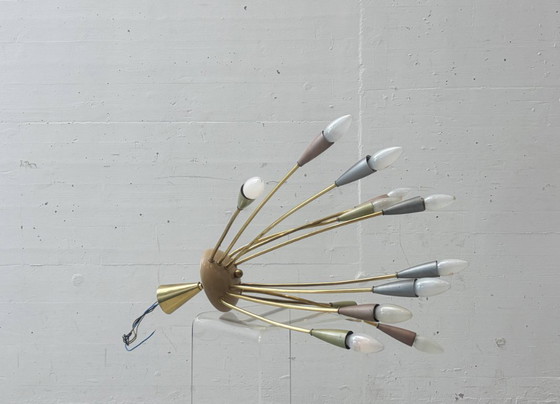 Lampada a forma di ragno vintage, anni '50 – Plafoniere, Metal (photo 7 of 12)