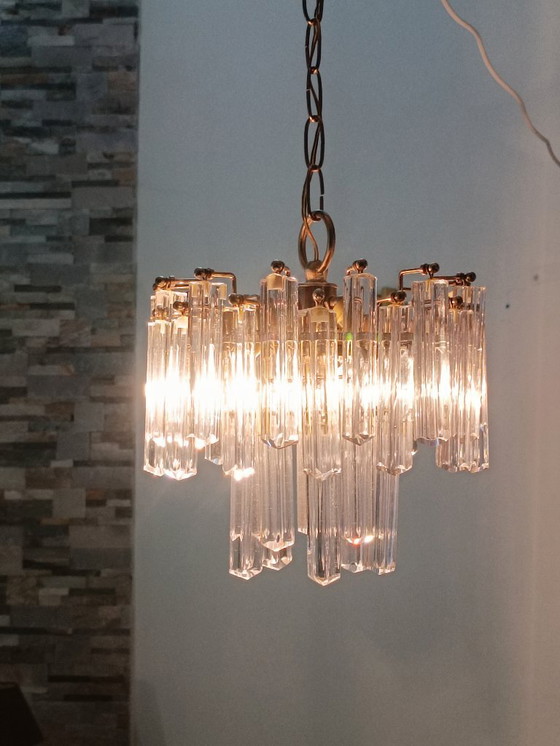 Image 1 of Murano glass chandelier by Venini 1960s