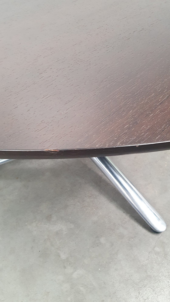 Image 1 of Table basse design Kei BULO organique, plaquée chêne brun foncé