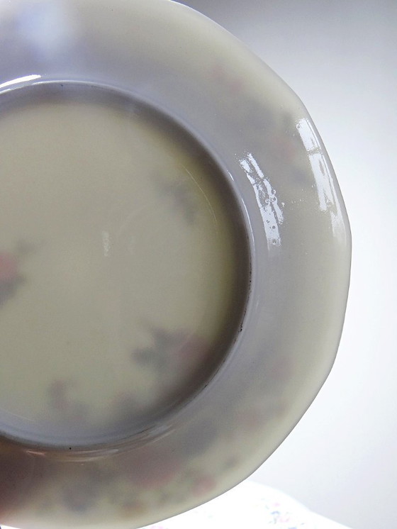 Image 1 of 7 Bernardaud Limoges porcelain dessert plates with floral decoration from the 1920s-1950s