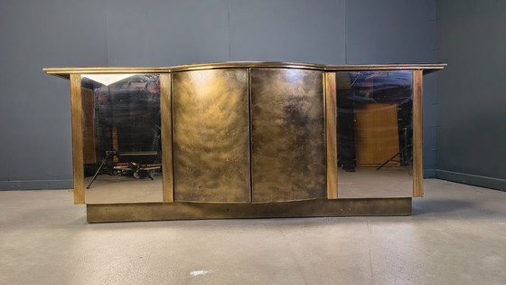 Image 1 of Messing-Anrichte von Belgochrom, 1980er Jahre