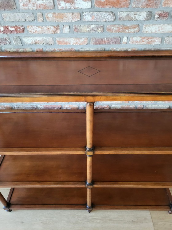 Image 1 of Mobile contenitore, divisorio o armadio a muro in legno di mogano
