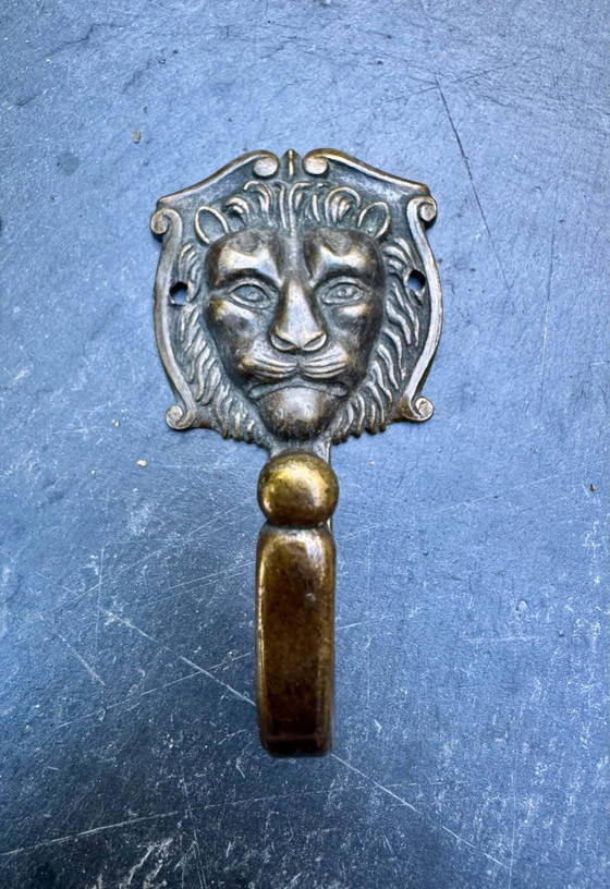 3 patères lion en laiton massif style baroque – Portemanteaux, Brass, Art Deco (photo 6 of 7)