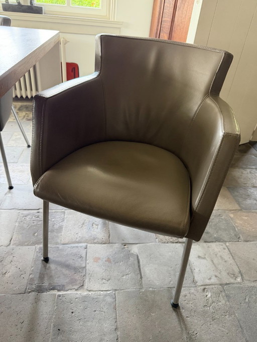6 Karat stoelen te koop met leren bekleding