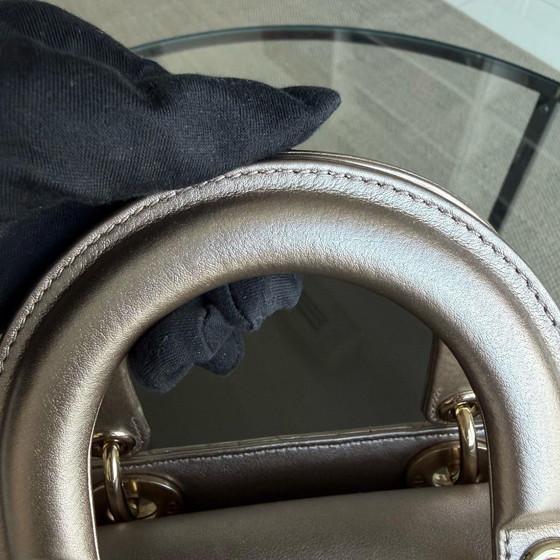Image 1 of DIOR LADY SMALL FLAP ABC - CANNAGE CALFSKIN GOLD GOLD HARDWARE MYABC