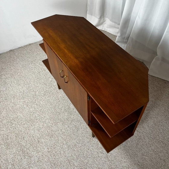 Lowboard aus Teakfurnier, 1960/70, Midcentury Modern – Highboards, Wood, Vintage (photo 3 of 17)
